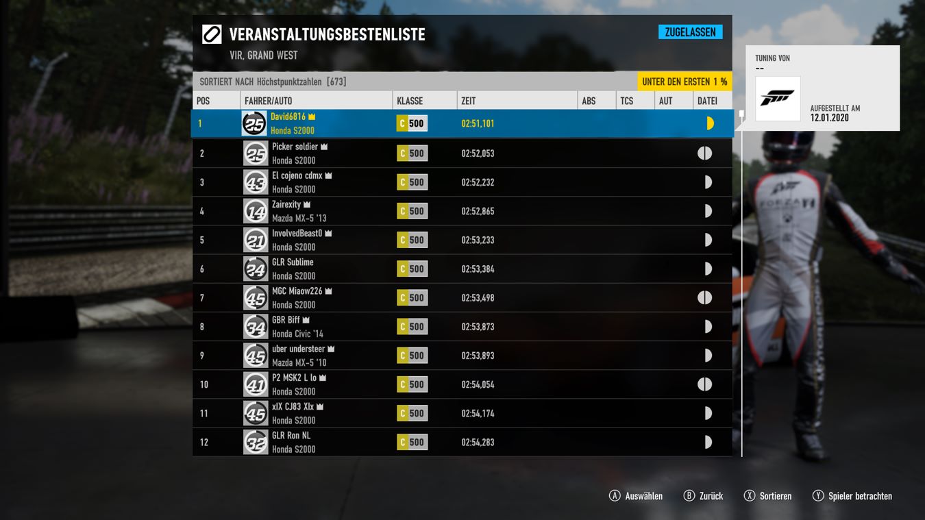 Hall of Fame QuickTune Professional Tuning Calculator for Forza
